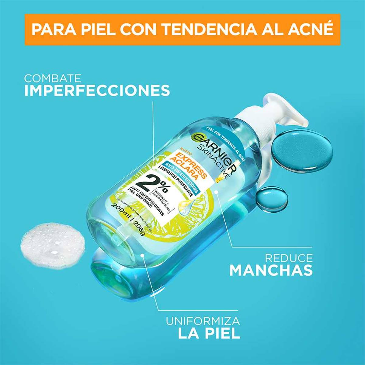 GEL LIMPIADOR FACIAL GARNIER X200