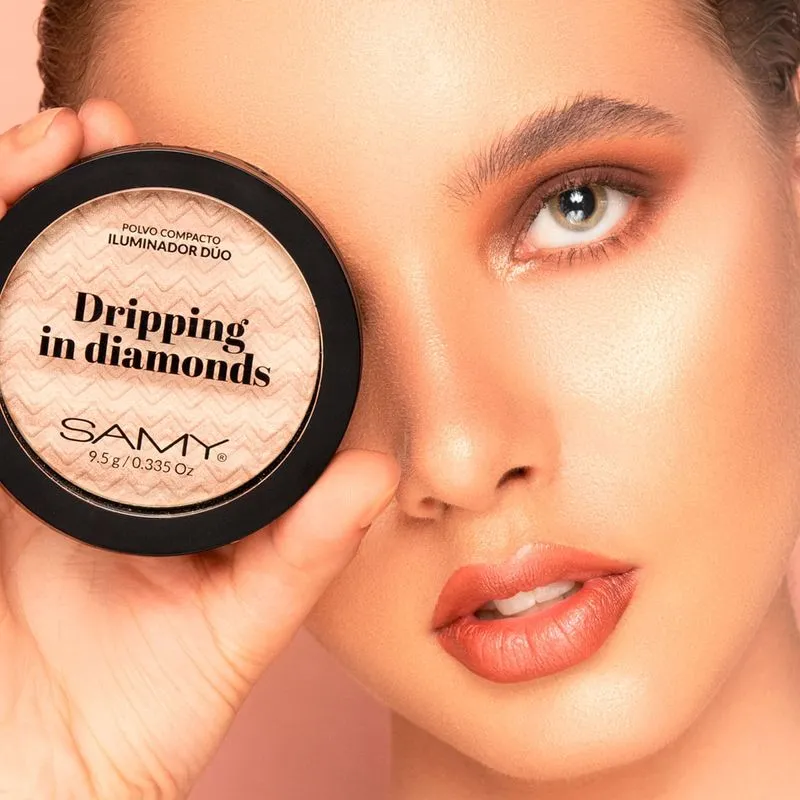 POLVO COMPACTO ILUMINADOR DRIPPING IN DIAMONDS SAMY