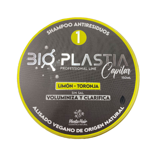 BIOPLASTIA SHAMPOO ANTIRESIDUO MENTA HAIR PASO 1