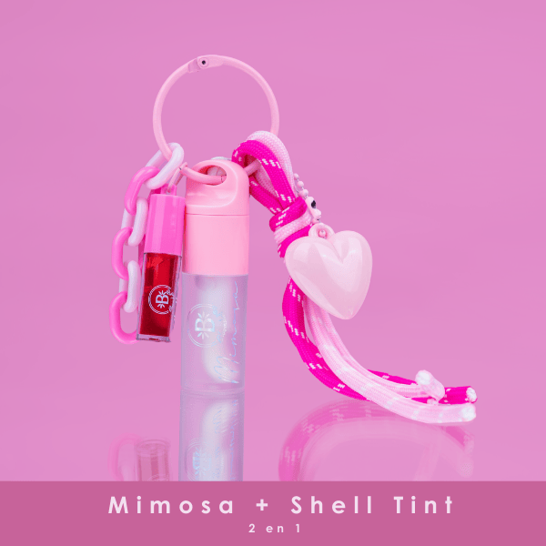 DUO MIMOSA GLOSS Y TINTA LLAVERO BLOOMSHELL