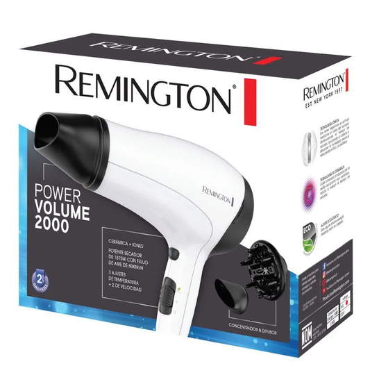 SECADOR REMINGTON CERAMICO VOLUMEN 3015